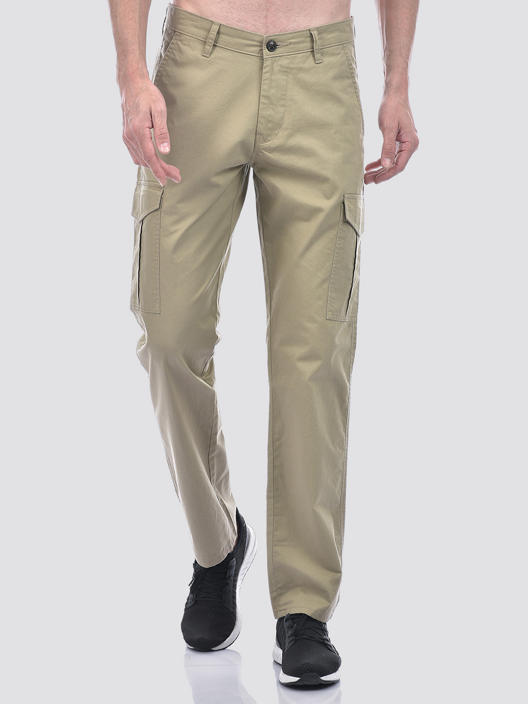 Numero Uno Men Solid Khaki Cargo Pants